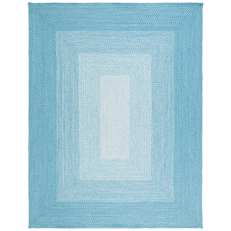 Safavieh Braided 8' X 10' Hand Woven Rug in Aqua / Ivory