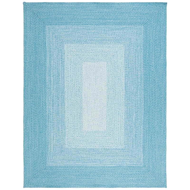 Safavieh Braided 8' X 10' Hand Woven Rug in Aqua / Ivory