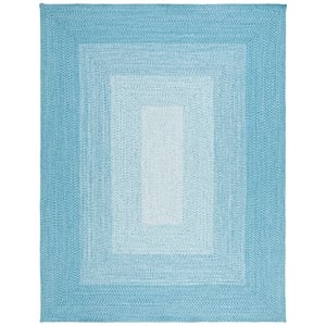 Safavieh Braided 8' X 10' Hand Woven Rug in Aqua / Ivory