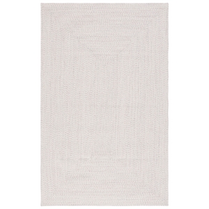 Safavieh Braided 4' X 6' Hand Woven Rug in Ivory / Light Gray
