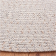 Safavieh Braided 4' X 6' Oval Hand Woven Rug in Ivory / Light Gray