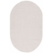 Safavieh Braided 4' X 6' Oval Hand Woven Rug in Ivory / Light Gray