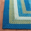 Safavieh Braided 4' X 6' Hand Woven Rug in Aqua / Green
