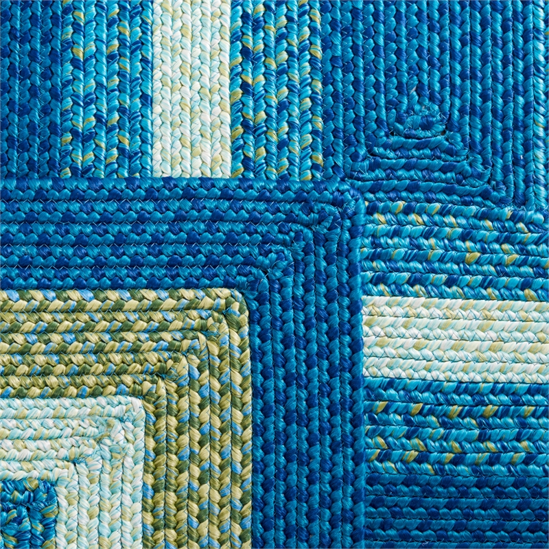 Safavieh Braided 4' X 6' Hand Woven Rug in Aqua / Green