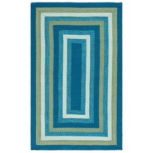 Safavieh Braided 4' X 6' Hand Woven Rug in Aqua / Green