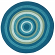 Safavieh Braided 4' X 4' Round Hand Woven Rug in Aqua / Green
