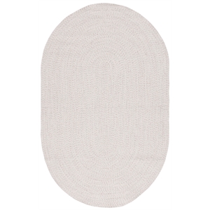 Safavieh Braided 6' X 9' Oval Hand Woven Rug in Ivory / Light Gray