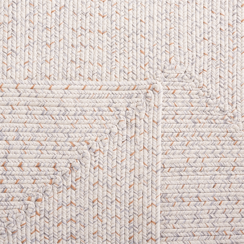 Safavieh Braided 6' X 6' Square Hand Woven Rug in Ivory / Light Gray