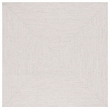 Safavieh Braided 6' X 6' Square Hand Woven Rug in Ivory / Light Gray