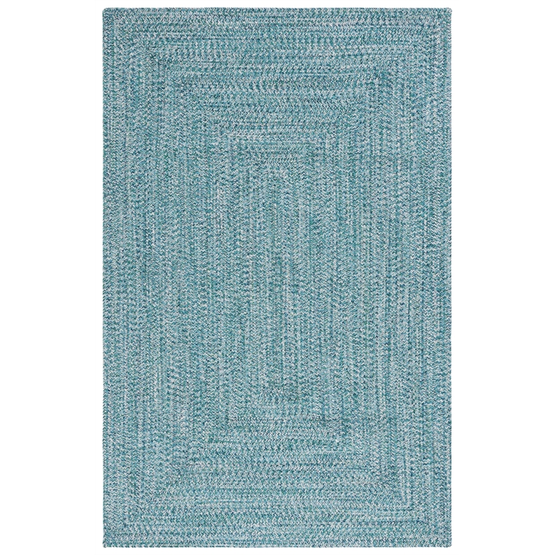 Safavieh Braided 4' X 6' Hand Woven Rug in Teal / Green