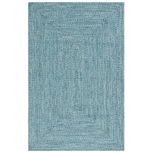 Safavieh Braided 4' X 6' Hand Woven Rug in Teal / Green