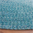 Safavieh Braided 4' X 4' Round Hand Woven Rug in Teal / Green
