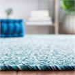 Safavieh Braided 4' X 4' Round Hand Woven Rug in Teal / Green