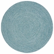 Safavieh Braided 4' X 4' Round Hand Woven Rug in Teal / Green