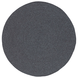 Safavieh Braided 4' X 4' Round Hand Woven Rug in Black / Gray