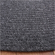 Safavieh Braided 5' X 8' Oval Hand Woven Rug in Black / Gray