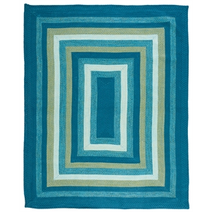 Safavieh Braided 8' X 10' Hand Woven Rug in Aqua / Green
