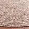 Safavieh Braided 3' X 3' Round Hand Woven Rug in Beige/ Ivory