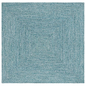 Safavieh Braided 8' X 8' Square Hand Woven Rug in Teal / Green
