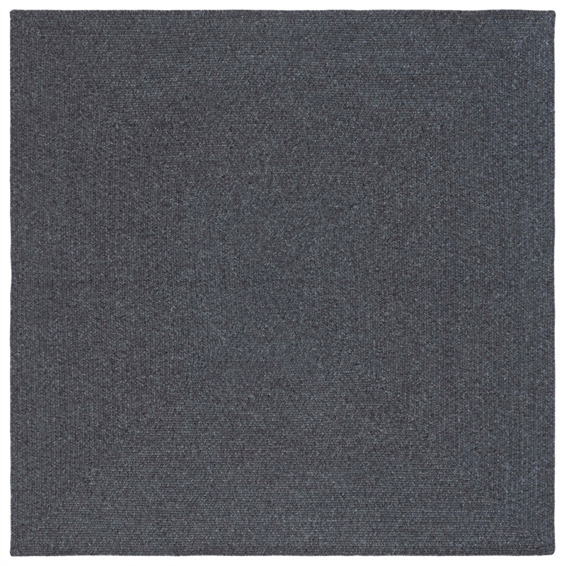 Safavieh Braided 6' X 6' Square Hand Woven Rug in Black / Gray