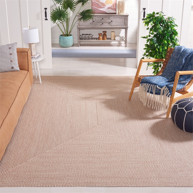 Safavieh Braided 9' X 12' Hand Woven Rug in Beige/ Ivory