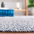 Safavieh Braided 3' X 3' Round Hand Woven Rug in Navy / Ivory