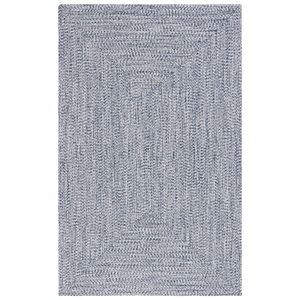 Safavieh Braided 4' X 6' Hand Woven Rug in Navy / Ivory