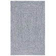 Safavieh Braided 4' X 6' Hand Woven Rug in Navy / Ivory