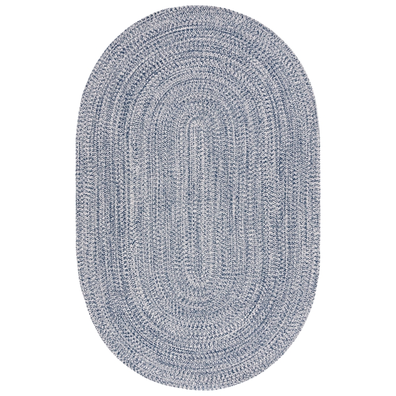 Safavieh Braided 5' X 8' Oval Hand Woven Rug in Navy / Ivory