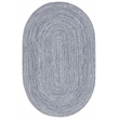 Safavieh Braided 5' X 8' Oval Hand Woven Rug in Navy / Ivory
