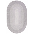 Safavieh Braided 5' X 8' Oval Hand Woven Rug in Gray / Ivory