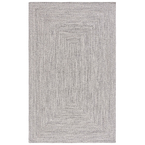 Safavieh Braided 4' X 6' Hand Woven Rug in Gray / Ivory