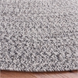 Safavieh Braided 4' X 4' Round Hand Woven Rug in Gray / Ivory
