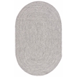 Safavieh Braided 6' X 9' Oval Hand Woven Rug in Gray / Ivory