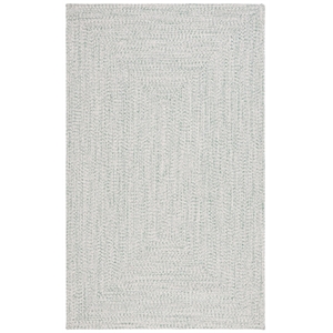 Safavieh Braided 4' X 6' Hand Woven Rug in Ivory / Green