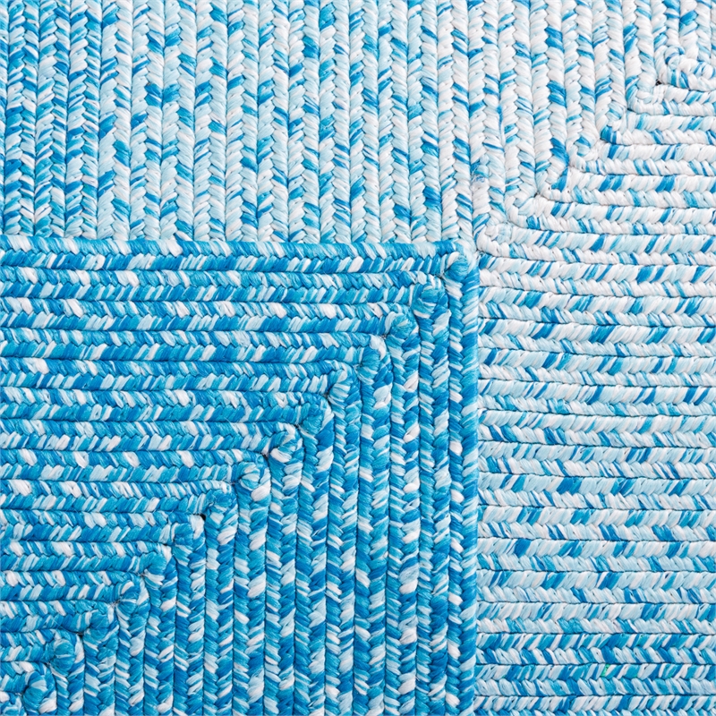 Safavieh Braided 4' X 6' Hand Woven Rug in Aqua / Ivory
