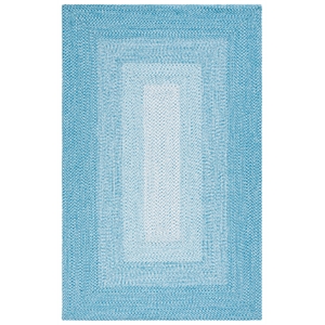 Safavieh Braided 4' X 6' Hand Woven Rug in Aqua / Ivory