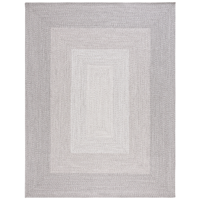 Safavieh Braided  9' X 12' Hand Woven Rug in Gray / Ivory