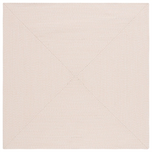 Safavieh Braided  4'-0&quot x 4'-0&quot Square Hand Woven Rug in Ivory / Beige