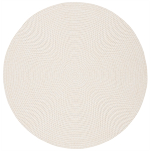 Safavieh Braided  6'-0&quot x 6'-0&quot Round  Hand Woven Rug in Ivory / Beige