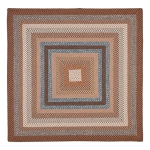 Safavieh Braided  9'-0&quot x 9'-0&quot Square Hand Woven Rug in Brown / Multi-Color