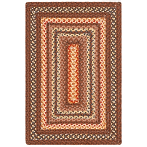 Safavieh Braided  5'-0&quot x 5'-0&quot Square Hand Woven Rug in Brown / Light Brown