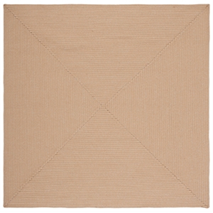 Safavieh Braided  3'-0&quot x 3'-0&quot Square Hand Woven Rug in Beige / Tan