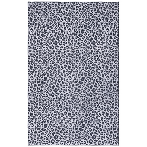 Safavieh Faux Hide 4'-0&quot x 6'-0&quot Polyester Power Loomed Rug in Ivory / Black