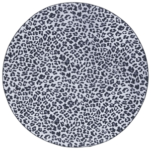 Safavieh Faux Hide 6'-0&quot x 6'-0&quot Round Polyester Power Loomed Rug in Ivory/Black