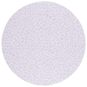 Safavieh Faux Hide 6'-0&quot x 6'-0&quot Round Polyester Power Loomed Rug in Ivory/Pink