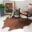 Safavieh Suede Cowhide 5' X 7' Suede Leather Cowhide Rug in Light Brown