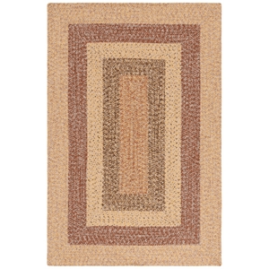 Safavieh Braided 5'-0&quot x 5'-0&quot Square Hand Woven Rug in Beige / Brown