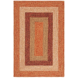 Safavieh Braided 8'-0&quot x 10'-0&quot Hand Woven Rug in Rust / Red