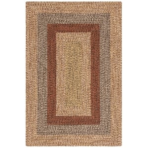 Safavieh Braided 8'-0&quot x 10'-0&quot Hand Woven Rug in Brown / Gold